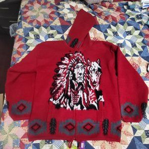 Native American & Wolf Hoodie Made In Ecuador